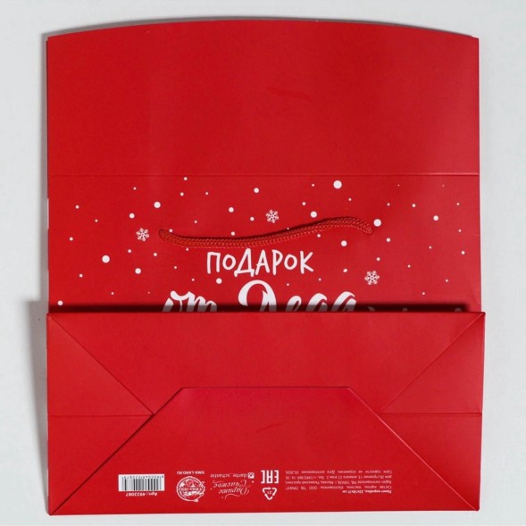 Пакет - коробка новогодний подарочный «Подарок», 23×18×11 см