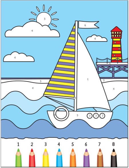 В дороге (Раскрашиваем по цифрам), книга для творчества