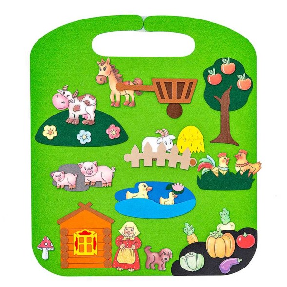 Дидактический коврик-игралка в дорогу &quot;Деревенский дворик&quot;