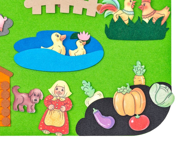 Дидактический коврик-игралка в дорогу &quot;Деревенский дворик&quot;