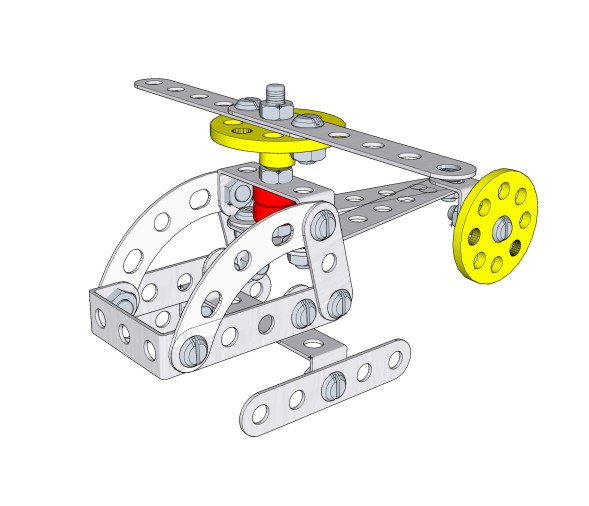 Конструктор металлический для уроков труда 5 в 1, 104 детали