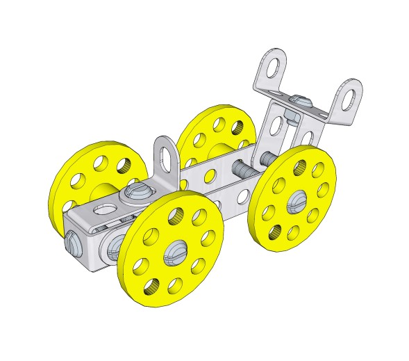 Конструктор металлический для уроков труда 5 в 1, 104 детали