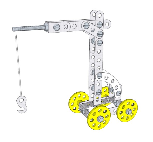 Конструктор металлический для уроков труда 5 в 1, 104 детали