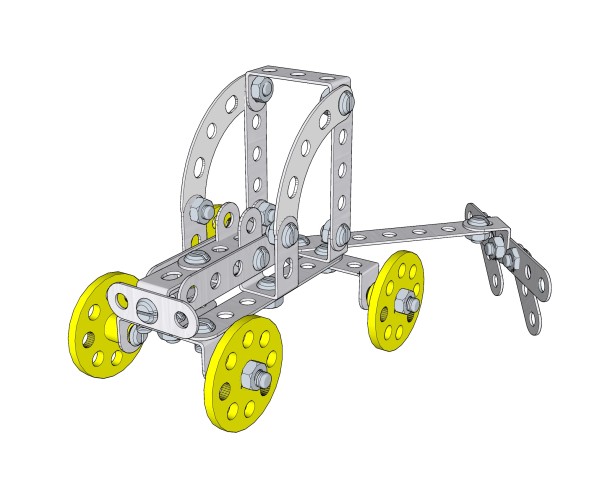 Конструктор металлический для уроков труда 5 в 1, 104 детали