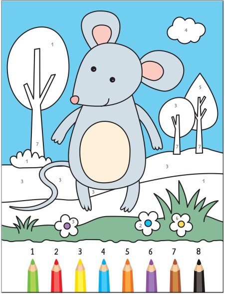 В лесу (Раскрашиваем по цифрам), книга для творчества