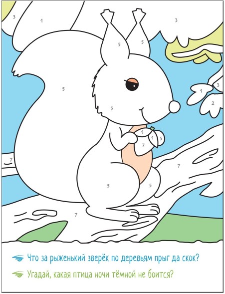 В лесу (Раскрашиваем по цифрам), книга для творчества