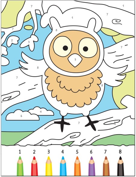 В лесу (Раскрашиваем по цифрам), книга для творчества