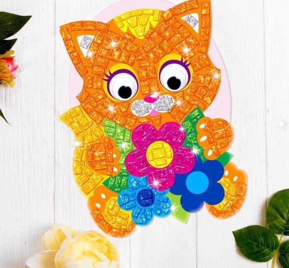 Мозаика стикерная форменная "Котенок"