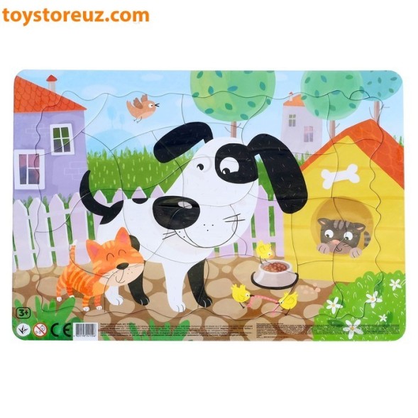 Пазл в рамке, 21 элемент - Жираф