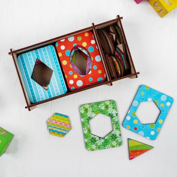 Досочки Сегена Узоры , 18 досок: 7 × 9 см