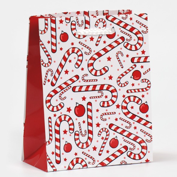 Пакет подарочный новогодний ламинированный «Зимняя история», S 12×15×5.5 см