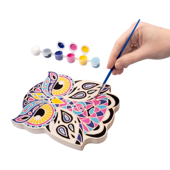 Роспись по дереву «Совушка» (с красками и кисточкой). Десятое королевство