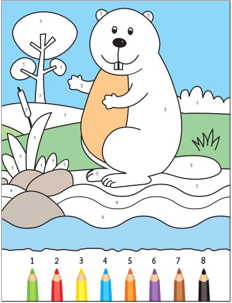 В реке (Раскрашиваем по цифрам), книга для творчества