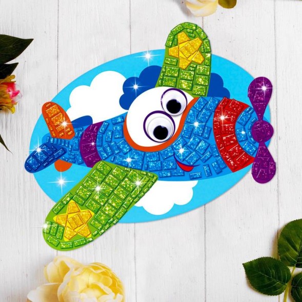 Мозаика стикерная форменная "Самолет"