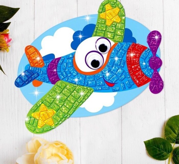 Мозаика стикерная форменная "Самолет"