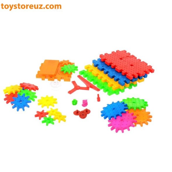 Конструктор «Забавные шестерёнки», световые и звуковые эффекты, работает от батареек, 81 деталь