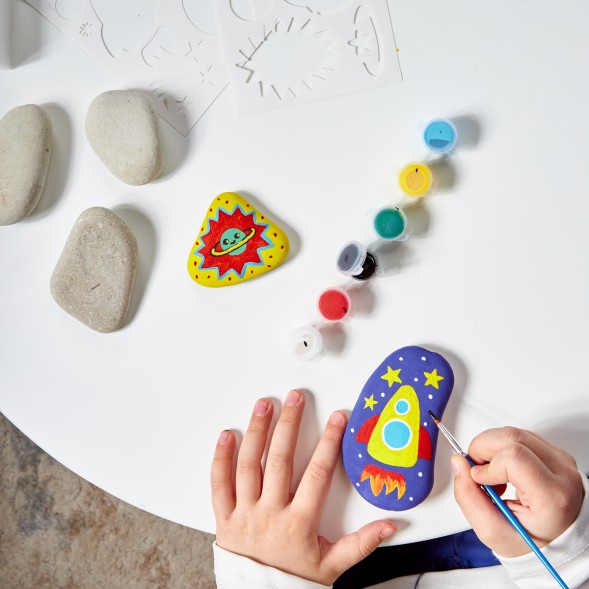 Роспись по камням «Веселый космос» (6 камней). Десятое королевство