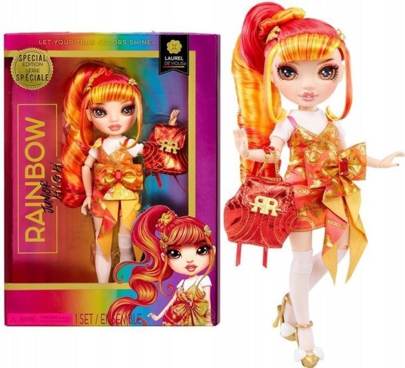 Кукла Rainbow High Junior модная кукла Laurel De&#039;Vious (оранжевая) Лорел 590446