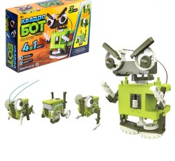Конструктор «Квадробот», 4 варианта сборки, работает от батареек
