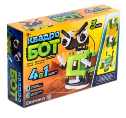Конструктор «Квадробот», 4 варианта сборки, работает от батареек