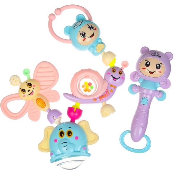Набор погремушек Крошка Я «Собери меня», 5 шт., нежные цвета