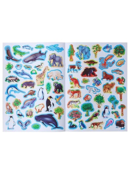 Атлас Мира с наклейками «Животные и растения», 21 × 29.7 см