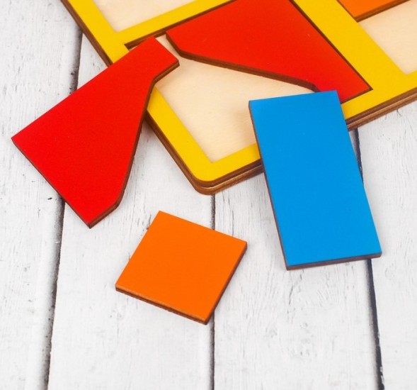 «Сложи квадрат» Б.П.Никитин, 1 уровень (мини), цвета МИКС