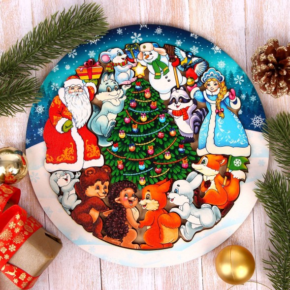 Зоопазл Новогодняя сказка, 15 деталей