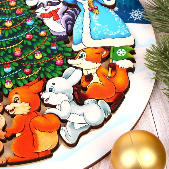 Зоопазл Новогодняя сказка, 15 деталей