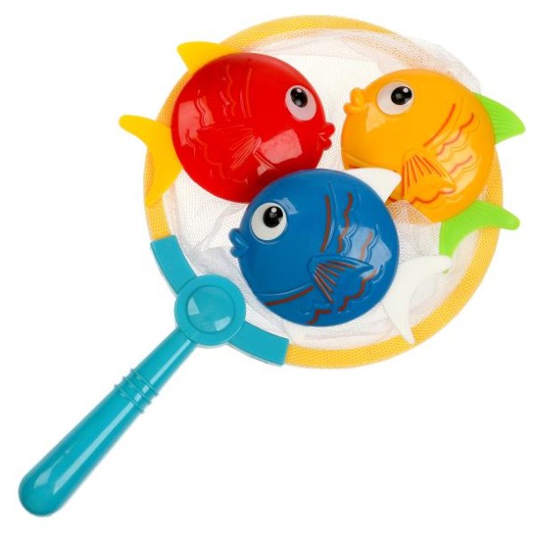 Сачок и рыбки для игры в ванной, Умка