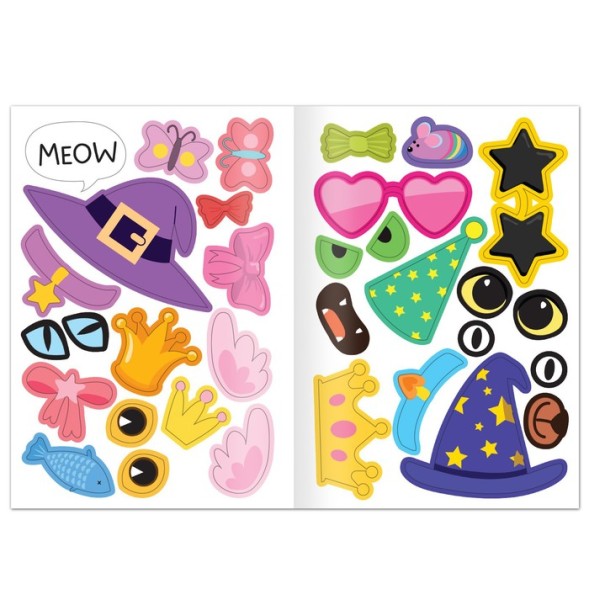 Книга с наклейками «Милые мордашки. Создай своего питомца», 12 стр., 75 наклеек