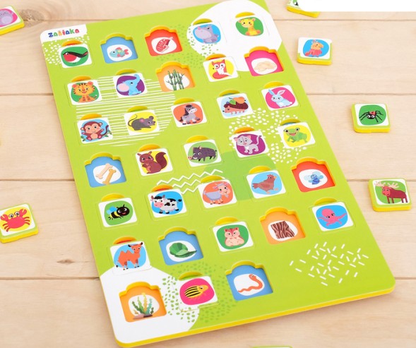 Рамка-вкладыш «Кто что ест?», по методике Монтессори