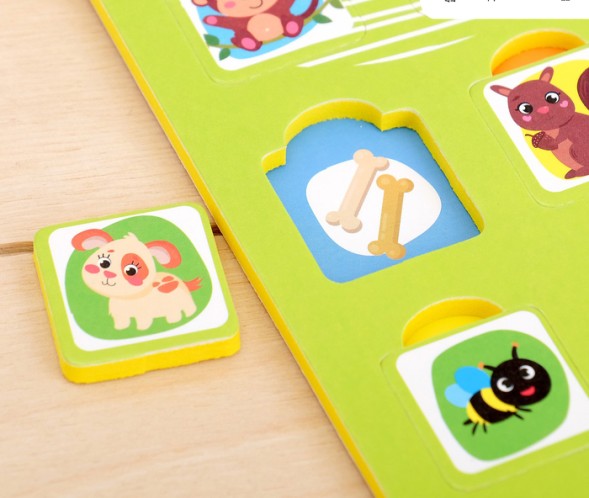 Рамка-вкладыш «Кто что ест?», по методике Монтессори