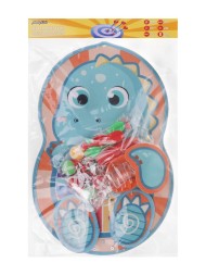 Дартс двусторонний Дино Moby Kids. 2 в 1 с баскетбольным кольцом. 4 дротика и 6 шариков, мяч, насос