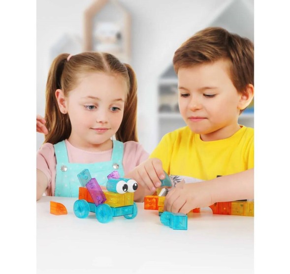 Магнитный конструктор детский ON TIME для малышей Веселые кубики 30 деталей