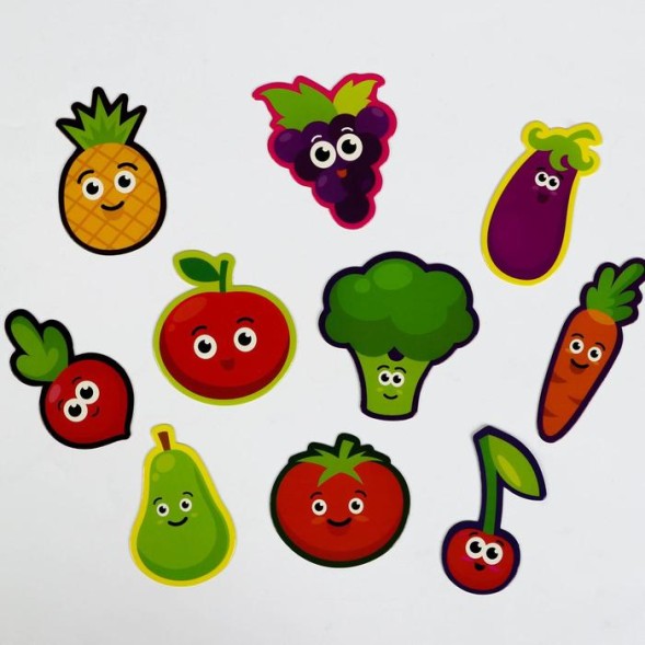 Развивающая игра «Где чья тень? Фрукты и овощи»