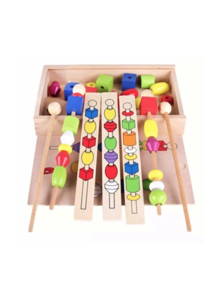 Развивающая игрушка из дерева для мелкой моторики "Шашлычок"