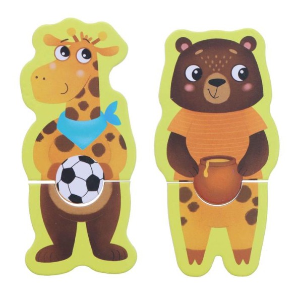 Пазлы 2 в 1 «Истории зверят»