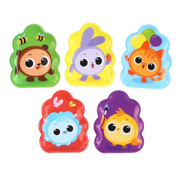 Игрушки для ванны «Кругляшики. Цвет и предметы» книжка и пальчиковый театр, Крошка Я