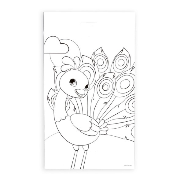 Аппликация перьями «Прекрасный павлин» 14,8х21 см