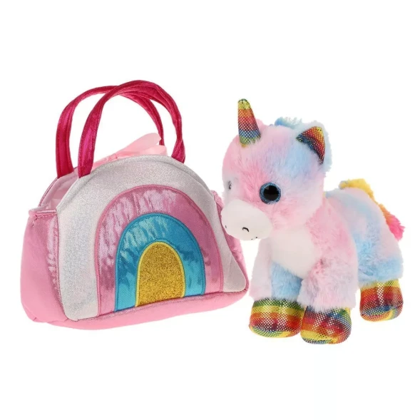 Единорог Радуга 18 см в сумочке Fluffy Family