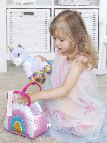 Единорог Радуга 18 см в сумочке Fluffy Family