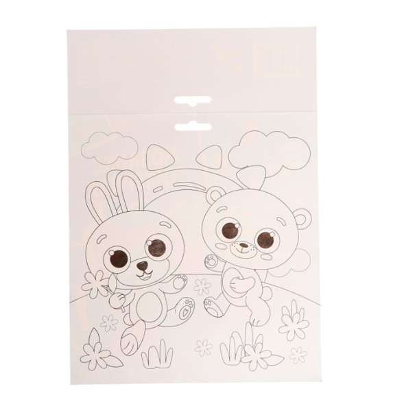 Мозаика стикерная форменная "Зайка и морковь"