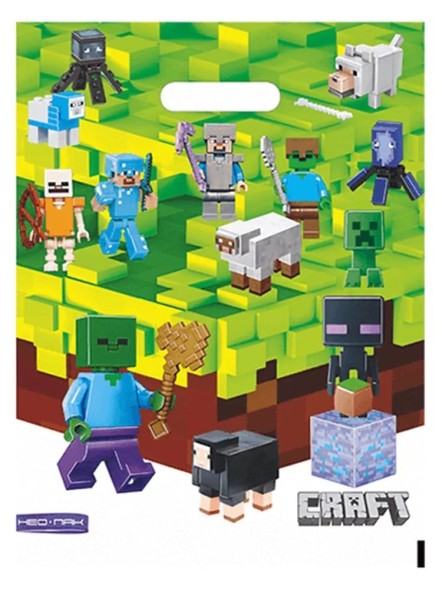 Пакет "МайнКрафт", полиэтиленовый с вырубной ручкой, 60 мкм 30 х 40 см