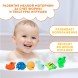 Набор резиновых игрушек для ванны «Весёлые друзья», с пищалкой, 6 шт, Крошка Я