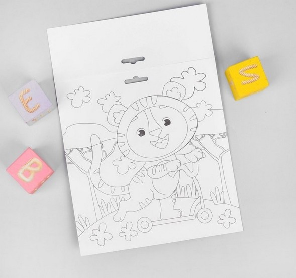 Мозаика стикерная форменная «Лев». Набор для творчества