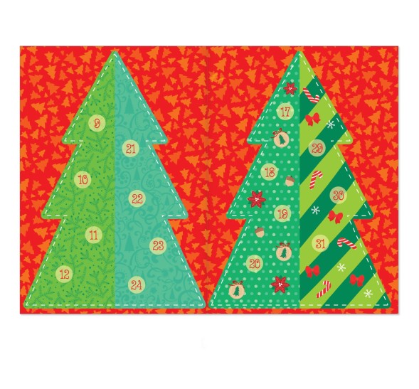 Новый год! Адвент-календарь с наклейками «До Нового года 30 дней», формат А4, 16 стр.