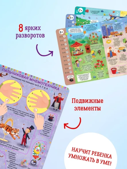 Книга с секретами. Занимательная таблица умножения. Робинс