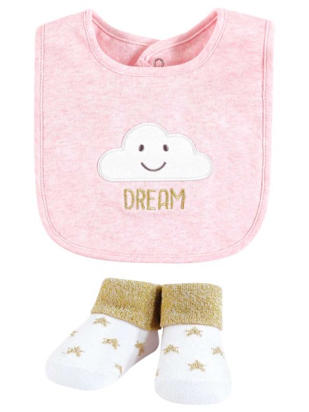 Набор нагрудников и носочков Облачко, 0-9 мес
