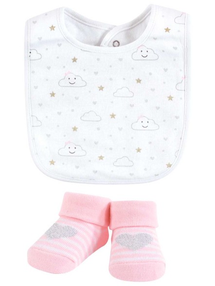 Набор нагрудников и носочков Облачко, 0-9 мес